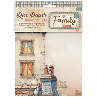 Stamperia - Family A6 Rice Paper Backgrounds