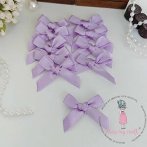 Dress My Craft - Lilac Satin Ribbon Bows
