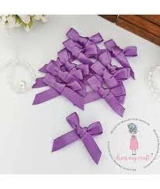 Dress My Craft - Purple Satin Ribbon Bows