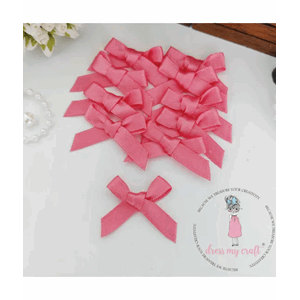 Dress My Craft - Blush Pink Satin Ribbon Bows