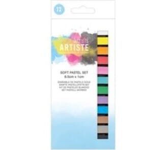 Docrafts Artiste Soft Pastels Half Size, 12 farger