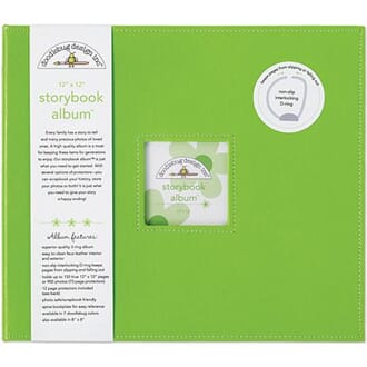 Doodlebug: Limeade Storybook D-Ring Album, str 8x8 inch