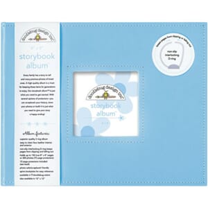 Doodlebug: Bubble Blue Storybook D-Ring Album, str 8x8 inch