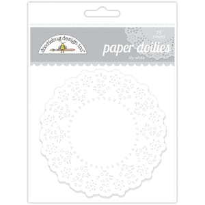 Doodlebug - Lily White Doilies, str 11 cm, 75/Pkg