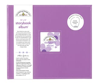 Doodlebug: Lilac - D-Ring Album, 12x12 inch