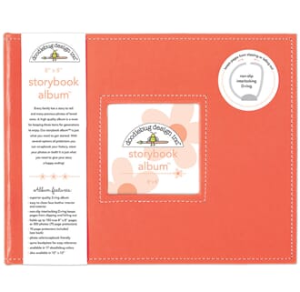 Doodlebug: Coral Storybook D-Ring Album, str 8x8 inch