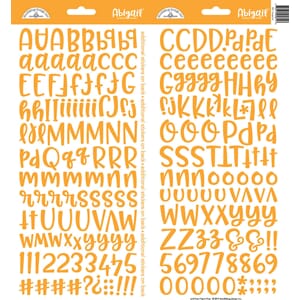 Doodlebug Design - Tangerine Abigail Stickers
