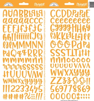 Doodlebug Design - Tangerine Abigail Stickers