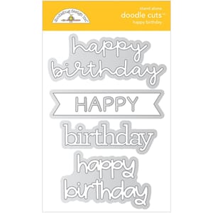 Doodlebug: Happy Birthday Doodle Cuts Dies