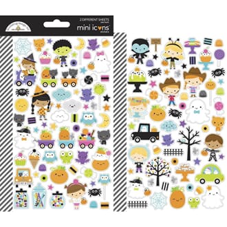 Doodlebug: Ghost Town Mini Cardstock Stickers 2/Pkg