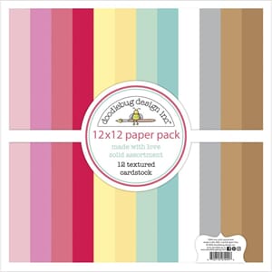 Doodlebug: Made With Love Paper Pack, 12x12 inch