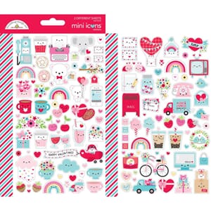 Doodlebug: Lots Of Love Mini Cardstock Stickers 3/Pkg