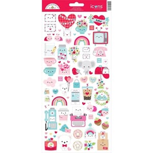 Doodlebug: Lots of love Icon Stickers