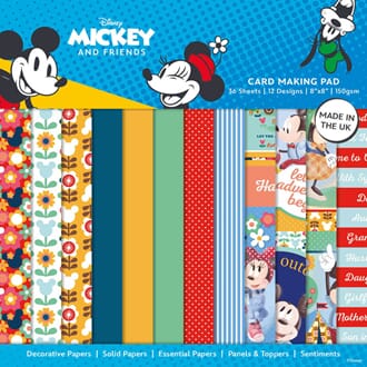 Mickey & Minnie Mouse 8x8 Inch Card Making Pad