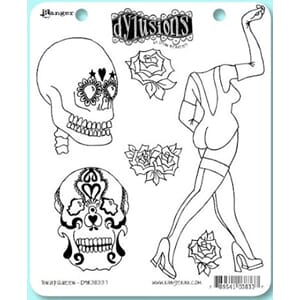 Dylusions: Pin Up Queen - Cling Rubberstamp set