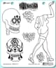 Dylusions: Pin Up Queen - Cling Rubberstamp set