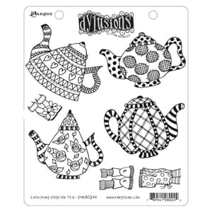 Dylusions - Everything Stops for Tea Cling Rubberstamp