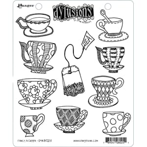 Dylusions - Fancy a Cuppa Cling Rubberstamp