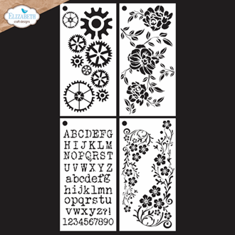 Elizabeth Craft - In the Garden Stencil Journal Stencils 8