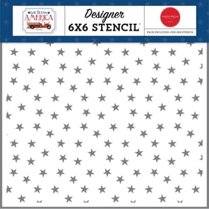 Carta Bella: Star Spangled Stencil, 6x6 inch
