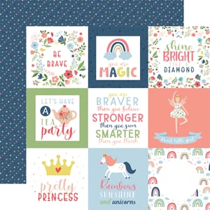 Echo Park: 4x4 Journaling Cards - Little Dreamer Girl