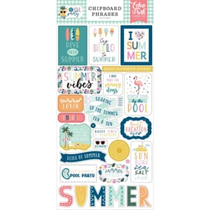 Echo Park: Phrases Pool Party Chipboard, 6x13 inch