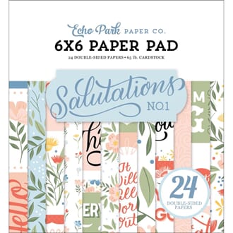 Echo Park: Salutations No. 1 Paper Pad, 6x6 inch, 24/Pkg