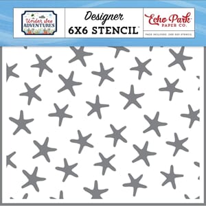 Carta Bella: Swimming Starfish Stencil, 6x6 inch