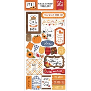 Echo Park: Phrases Fall Chipboard, 6x13 inch