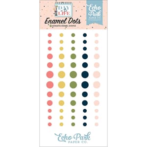Echo Park: Day In The Life Adhesive Enamel Dots 60/Pkg