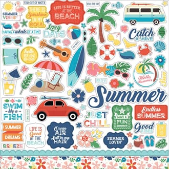 Echo Park: Elements Endless Summer Cardstock Stickers