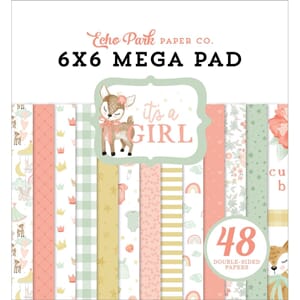 Echo Park: It's A Girl Mega Paper Pad, 6x6, 48/Pkg