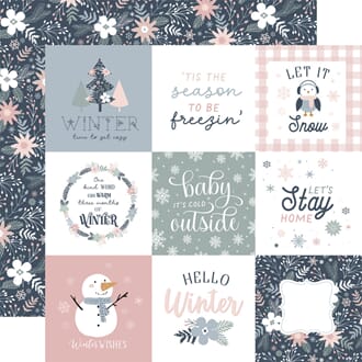 Echo Park: 4x4 Journaling cards - Winterland