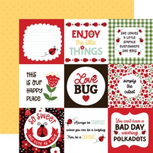 Echo Park: 4x4 Journaling Cards - Little Ladybug