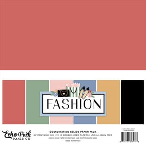 Echo Park - Fashion12x12 Inch Coordination Solids Paper Pack