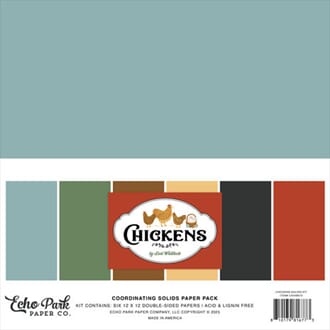 Echo Park - Chicken12x12 Inch Coordination Solids Paper Pack