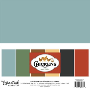 Echo Park - Chicken12x12 Inch Coordination Solids Paper Pack