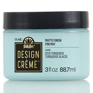 Plaid Folkart - Design Creme Iced Turquoise, 3 oz