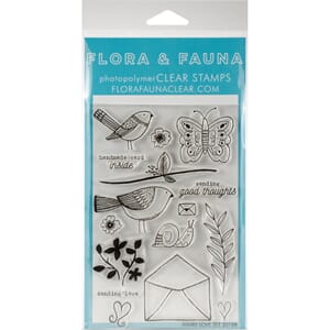 Flora & Fauna: Aviary Love Clear Stamps, 4x6 inch
