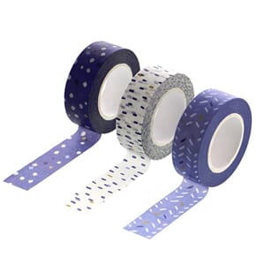 Filofax - Indigo Washi Tape Set, 3 stk