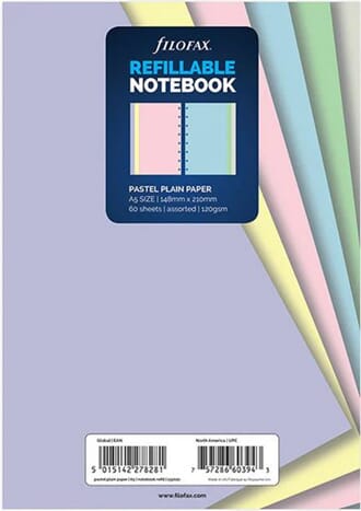 Filofax - Refillable Notebook pages, A5