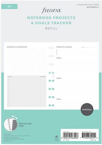 Filofax - Projects & Goals Notebook Refill, A5