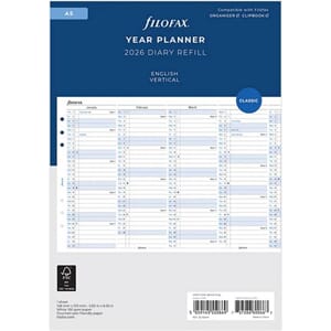 Filofax - Refill, Year Planner, str A5, 2026