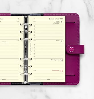 Filofax - Refill Personal 2026 Uke på 2 sider