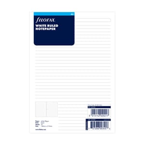 Filofax - White Ruled Notepaper Refill, A5