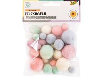 Folia - Cream pastell Ullkuler merinoull, 25stk