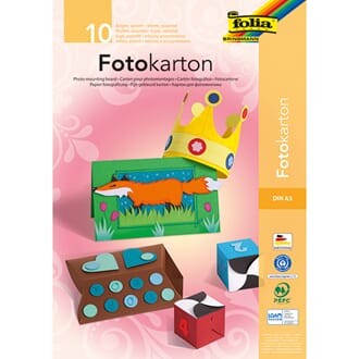 Folia Tegnepapir - 10 farger, A3, str 29,7X42 cm, 10 ark