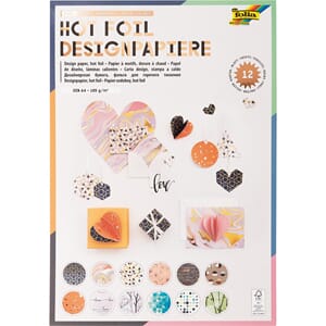Folia - Hot Foil Designpapir,str A4, 12 ark