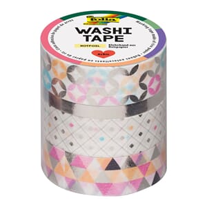Folia - Hotfoil Silver Washi Tape, 4 ruller