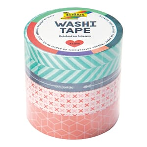 Folia - Geometric Washi Tape, 4 ruller